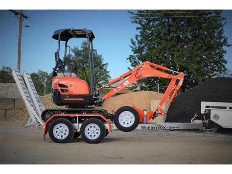 compact excavator trailer|trailer mounted excavator.